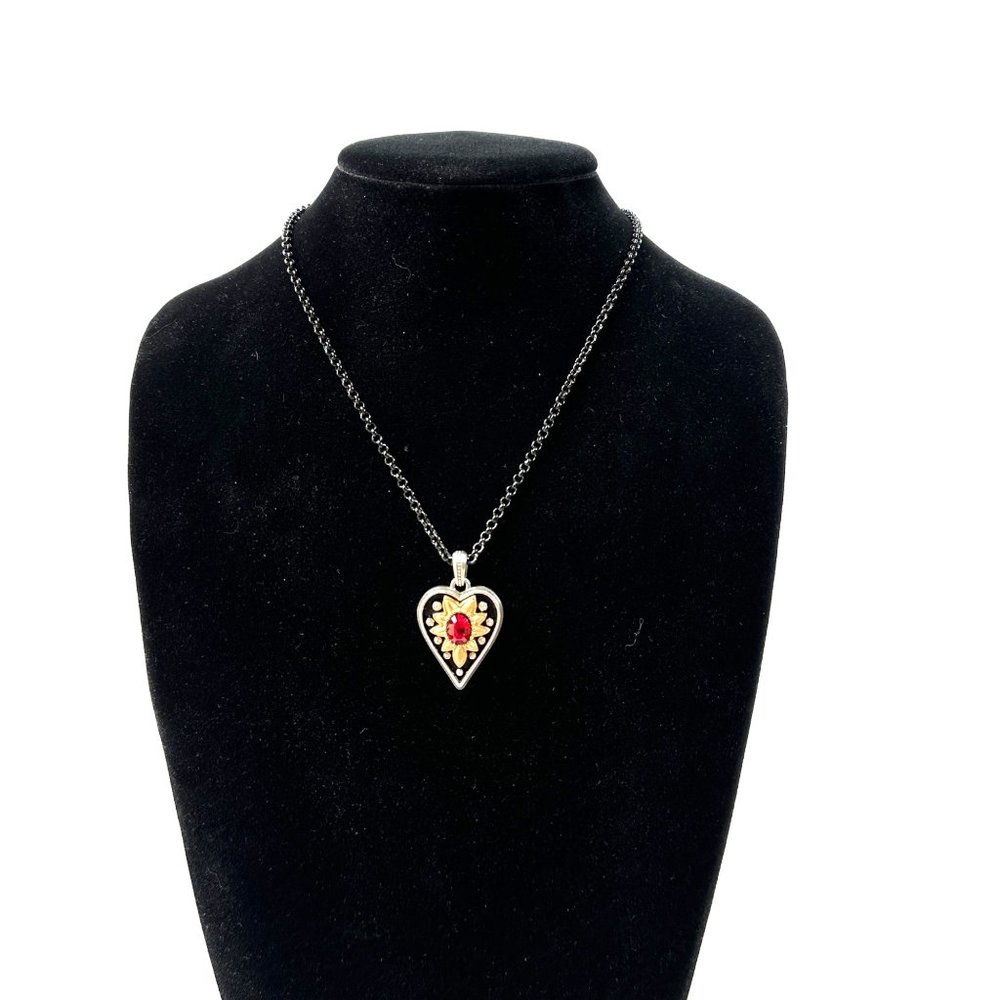 Brighton Monarch Necklaces Set of 2 Love Strength 18" Black Chains - Picture 3 of 10